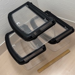 【使用可】：プラケースワイドビュー 3セット、概サイズ：（約）W375×D250×H168mmの画像