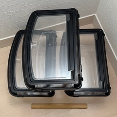 【使用可】：プラケースワイドビュー 3セット、概サイズ：（約）W375×D250×H168mmの画像