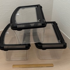 【使用可】：プラケースワイドビュー 3セット、概サイズ：（約）W375×D250×H168mmの画像