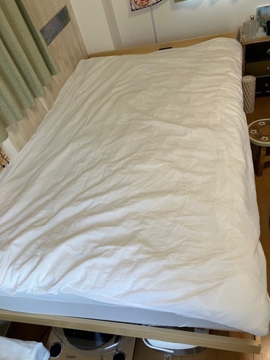 【セミダブル】高反発　高級マットレス付きベット