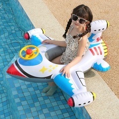 新品未使用★浮き輪★足入れ浮き輪★飛行機の画像