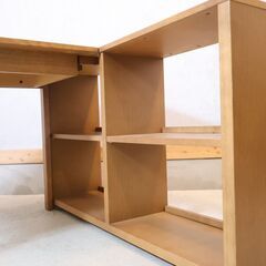 karimoku(カリモク家具)の ユーティリティ オーク材 ユニットデスクです。シェルフがついたスマートなデザインはリビングなどの事務机や学習机におススメです♪在宅ワーク用に！の画像