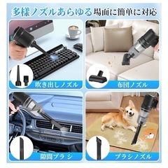 新品　ハンディクリーナー 車用 掃除機 ハンディ掃除機 28000PA コードレス ブラックの画像