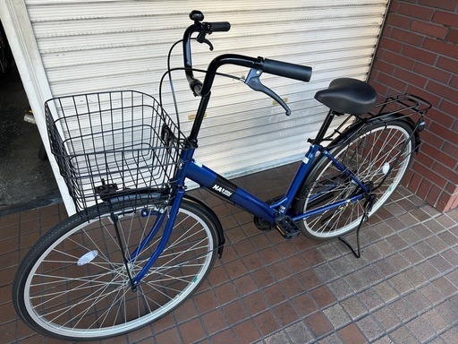 ★美品★27インチ　一本フレーム　LEDダイナモライト付き　ブルー