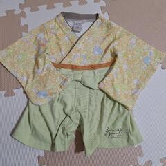 ⑧ロンパースはかま　ベビー服　すみっコぐらし　イエロー