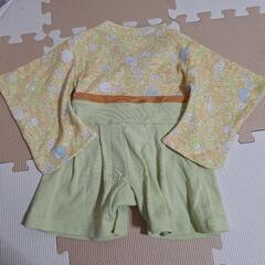 ⑧ロンパースはかま　ベビー服　すみっコぐらし　イエローの画像