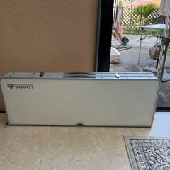 お値下げしました♩ロゴス　テーブルセット（テーブル✖️1、ベンチチェア✖️2） logos アウトドア　バーベキューの画像