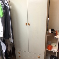 値下げ可能★ワードローブ　クローゼット　衣装タンス　ホワイト　衣...