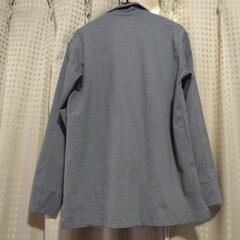 作業服　バートル　夏用接触冷感　長袖ポロシャツ　Lサイズ　グレーの画像