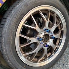 社外　アルミ　ホイール　メッシュ　ポリッシュ　ブロンズ　15インチ　軽　ワゴンR   ムーヴ　タント　ラパン　の画像