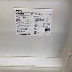 差し上げますちゃんと冷える冷蔵庫　SANYO　3ドア　の画像