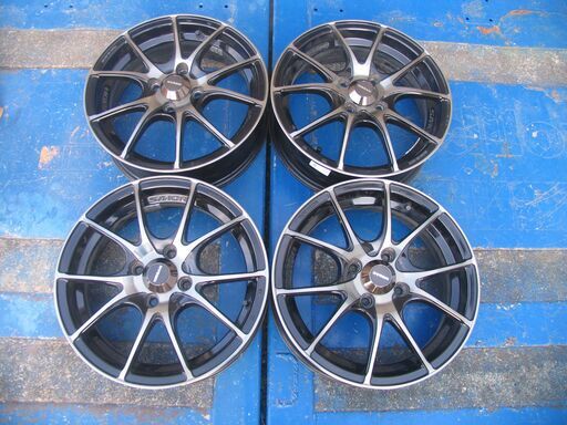 Weds Sportアルミホイール15インチ5J+45 4H PCD100 4本セット中古品