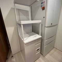 電子レンジ台　キッチン収納　食器棚