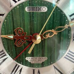 【SEIKO】セイコー 置き時計 FANCYGOLD ミュージックベル 愛の讃歌 昭和レトロ アンティーク 当時物 インテリア ジャンク Y1783の画像