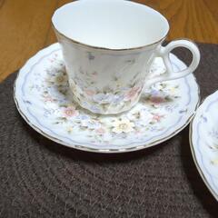 花柄、コーヒーカップ　の画像
