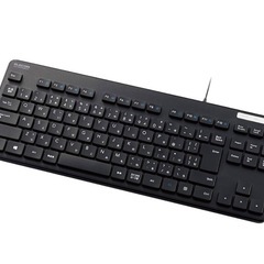 エレコム 有線キーボード TK-FCM107KBK 薄型 メンブレン式