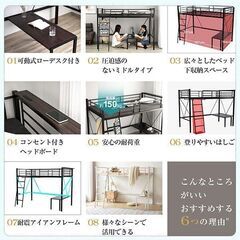 【未使用】ロフトベッド ミドルタイプの画像