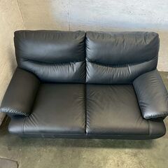 【ジモティ限定特価】合皮レザーソファ 2人掛け ラブソファ 状態...