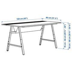 IKEA ゲーミングデスク 160x80 cm BLACK 1日限定無料の画像