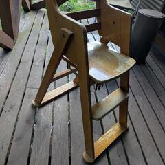 【古いので無料】カトージ木製 ベビーハイチェアの画像