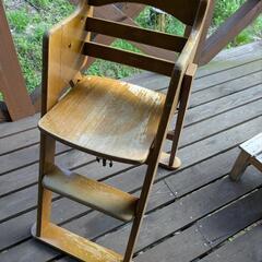 【古いので無料】カトージ木製 ベビーハイチェア