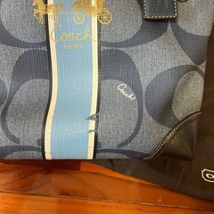 COACH　コーチ　12492　デニム風柄トートバッグPVCで防水機能付 鞄の画像