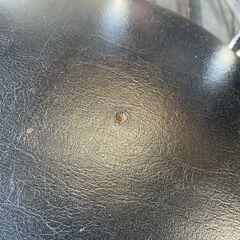 カウンターチェア　No.3749　高さ調整可能　座面穴あり　ブラック/ウッド　【リサイクルショップどりーむ荒田店】の画像