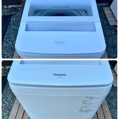 【美品 分解洗浄クリーニング済】2018年 8.0kg Panasonic 洗濯機 NA-FA80H5 インバーター搭載 動作音とても静かです【PayPayお支払い出来ます】の画像