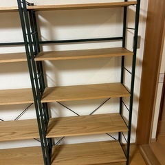 スチールラック　棚板木製　2点セットの画像