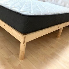 天然木すのこベッド(3段階高さ調整)の画像