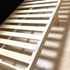 天然木すのこベッド(3段階高さ調整)の画像