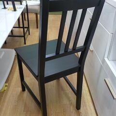 現状特価品！IKEA 2人掛けダイニングセット 木製 ブラック テーブル幅74㎝ チェア×2脚 イケア 食卓セット 黒 　西岡店の画像
