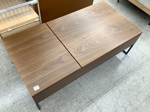 昇降式ダークブラウンセンターテーブル ニトリ 昇降センターテーブル