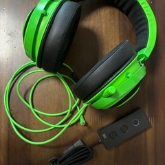 Razer Kraken Green ゲーミングヘッドセット　オ...