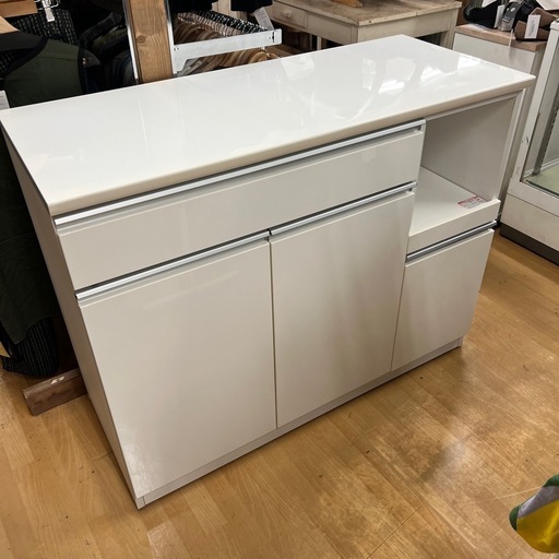 【リサイクル市場エコ伊川谷】NITORI キッチンカウンター レジューム 120 ホワイト【取りに来られる方限定】