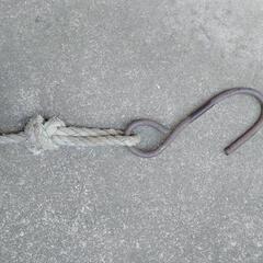 フック付きロープ　ロープ　アウトドア　登山　引っ越し　荷下ろし　使用済みの画像