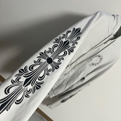 Lサイズ】 【正規品】 CHROME HEARTS クロムハーツ Zip Hoodie ジップ パーカー フーディー Horse Shoe ホースシュー メンズ Lサイズ 白 ホワイト Whiteの画像