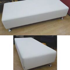 blocco カウチソファ ホワイト ベンチ×1(幅153㎝)・オットマン×2(幅77㎝) ブロッコ オーダーソファ 白　西岡店 の画像