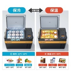 新品　BougeRV ポータブル冷温庫 保温/保冷両用 25L 送料無料 の画像
