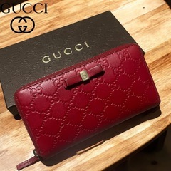 GUCCI グッチ シマ GG ラウンドファスナー 長財布の画像