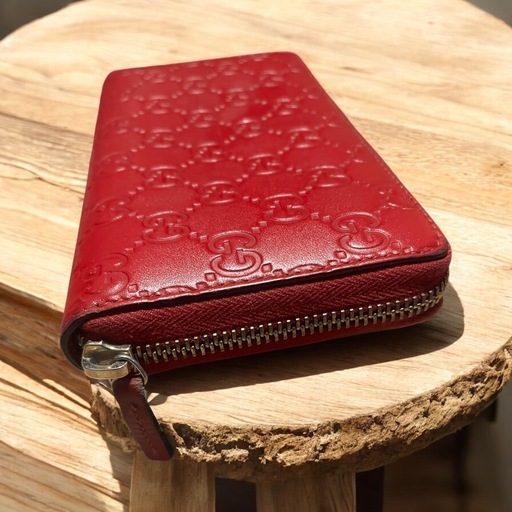 GUCCI グッチ シマ GG ラウンドファスナー 長財布