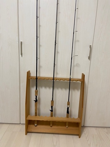 バスロッド3本とロッドスタンド [DAIWA] ハートランドZ [SHIMANO] AXIS [GAMAKATSU] LUXXE