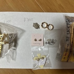 各値段あります。指輪。髪留め。ピアス。の画像