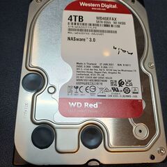 内臓HDD NAS向け 2個セット 4TB WD 赤 Red WD40EFAX PCパーツ ハードディスクの画像