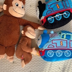 おさるのジョージ、きかんしゃトーマスぬいぐるみセット