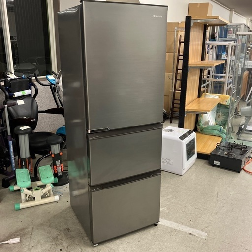 K2506-358 Hisense 3ドア冷蔵庫 HR-D3601S 2020年製 チルド室フタ欠損 キズ汚れ有り 動作確認済み