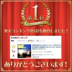 LAD WEATHER ラドウェザー  驚異の明るさ1000ルーメン！ LEDランタン 防滴 防塵 乾電池式 ライト の画像
