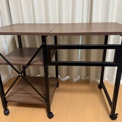 ニトリ 折りたたみデスクワゴン キャスター付
の画像