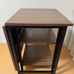 ニトリ 折りたたみデスクワゴン キャスター付
の画像