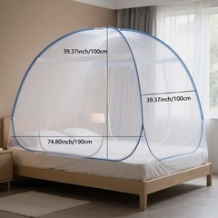 新品  ワンタッチ ポップアップ 蚊帳 底つき テント式の画像